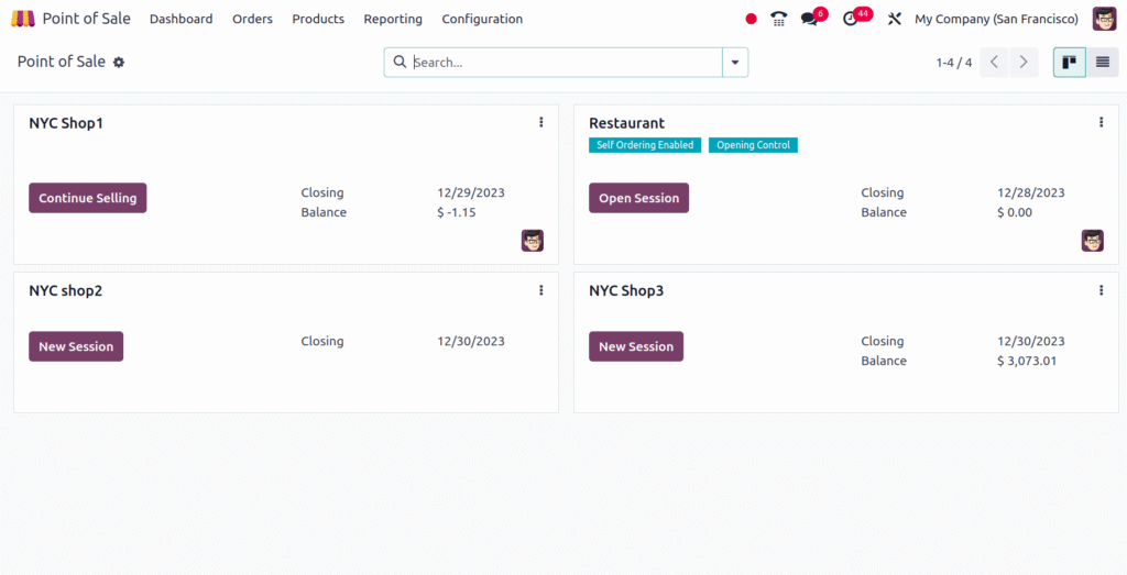 Odoo POS Dashboard